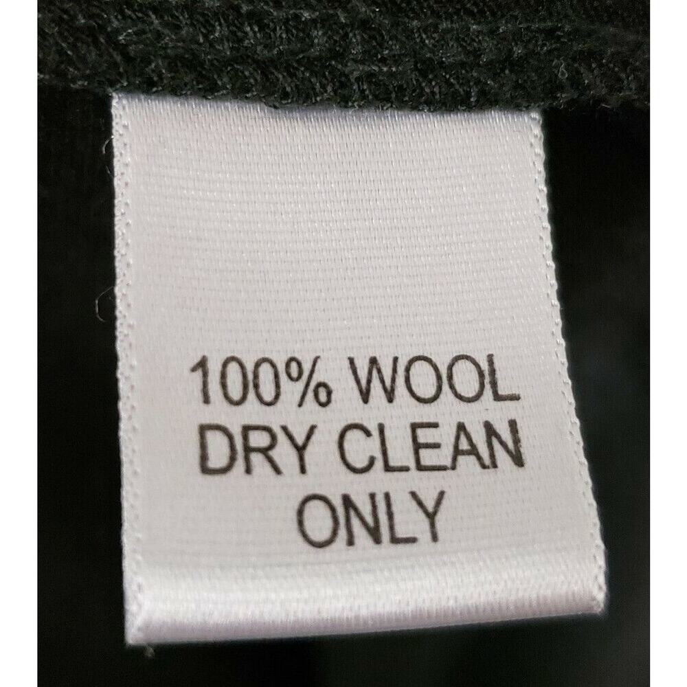 MORGANE LE FAY Black Wool Short Sleeve Asymmetrical Draped Short Dress Size S - Picture 7 of 7